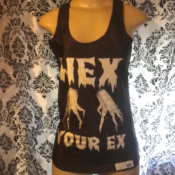 Hex your ex vest inspired stretchy tank top new os - Picture 2 of 3